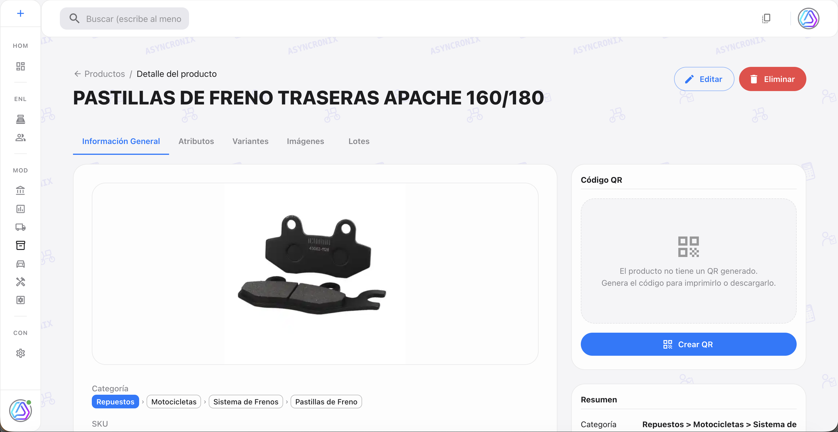 Módulo de Inventario