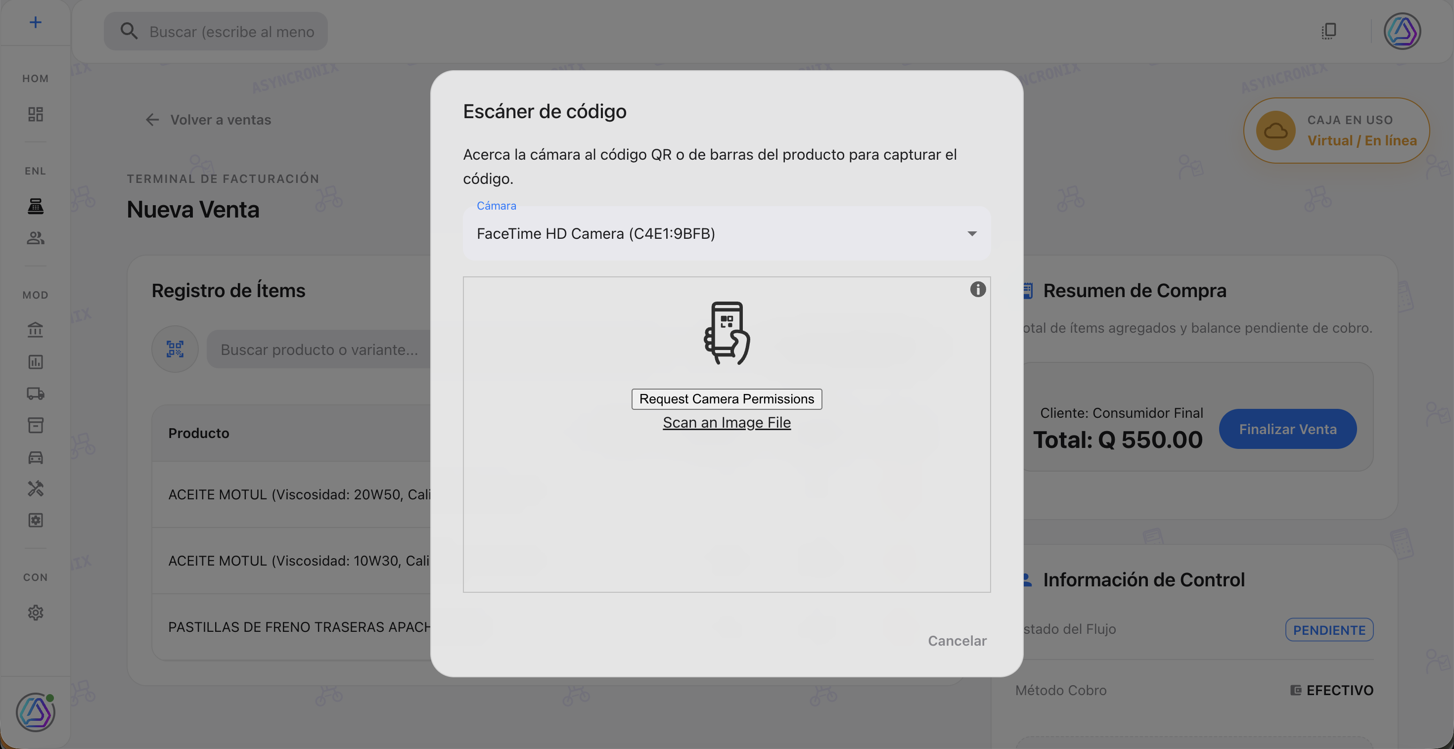 Módulo de Ventas - Captura 2